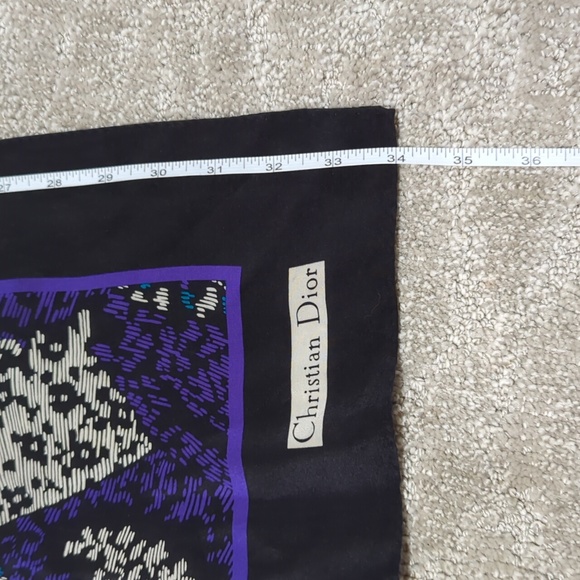 Christian Dior Square Scarf 100% Silk - Picture 6 of 6